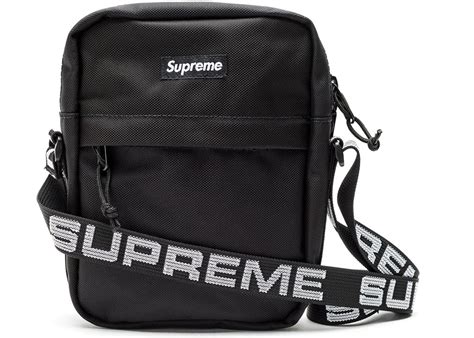 supreme shoulder bag ss18 black fake|supreme shoulder bag dimensions.